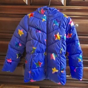 Wonder Nation Kids Blue Winter Puffer Jacket Size L